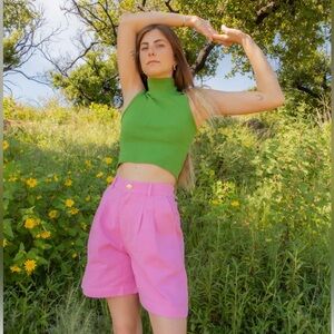 Big Bud Press Trouser Shorts in Bubblegum pink 1XL